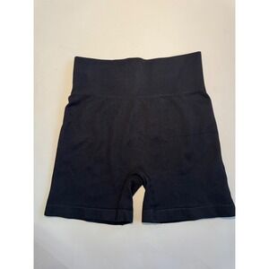 Playboy Pacsun Black Ribbed High Waist Bike Shorts Size Small  Activewear